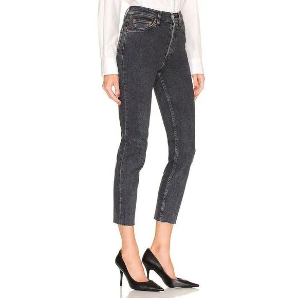 RE/DONE 90s High-Rise Ankle Crop Jeans Size 24 New with Tags - Picture 4 of 7